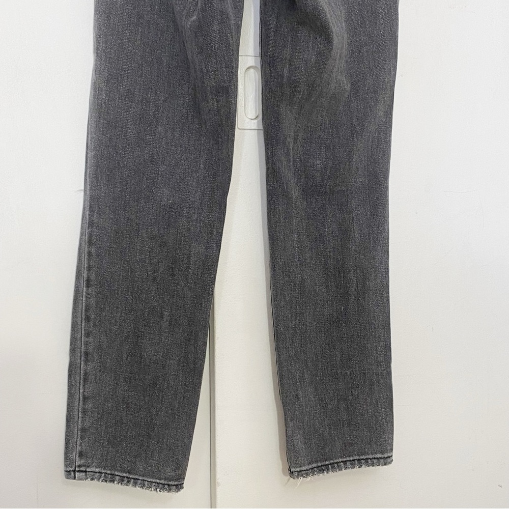 PACSUN heavily distressed mom jeans straight leg medium wash black 22 (not plus) - Picture 5 of 8
